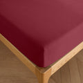 Fitted Sheet - 100% Cotton - Garnet