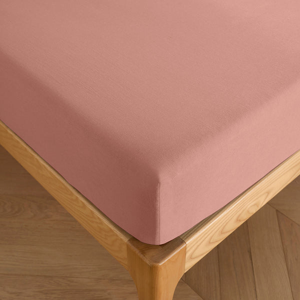 Sábana Bajera - 100% Algodón - Rosa Viejo