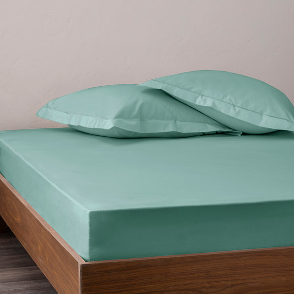Drap Housse - 100% Percale Coton - Celadon
