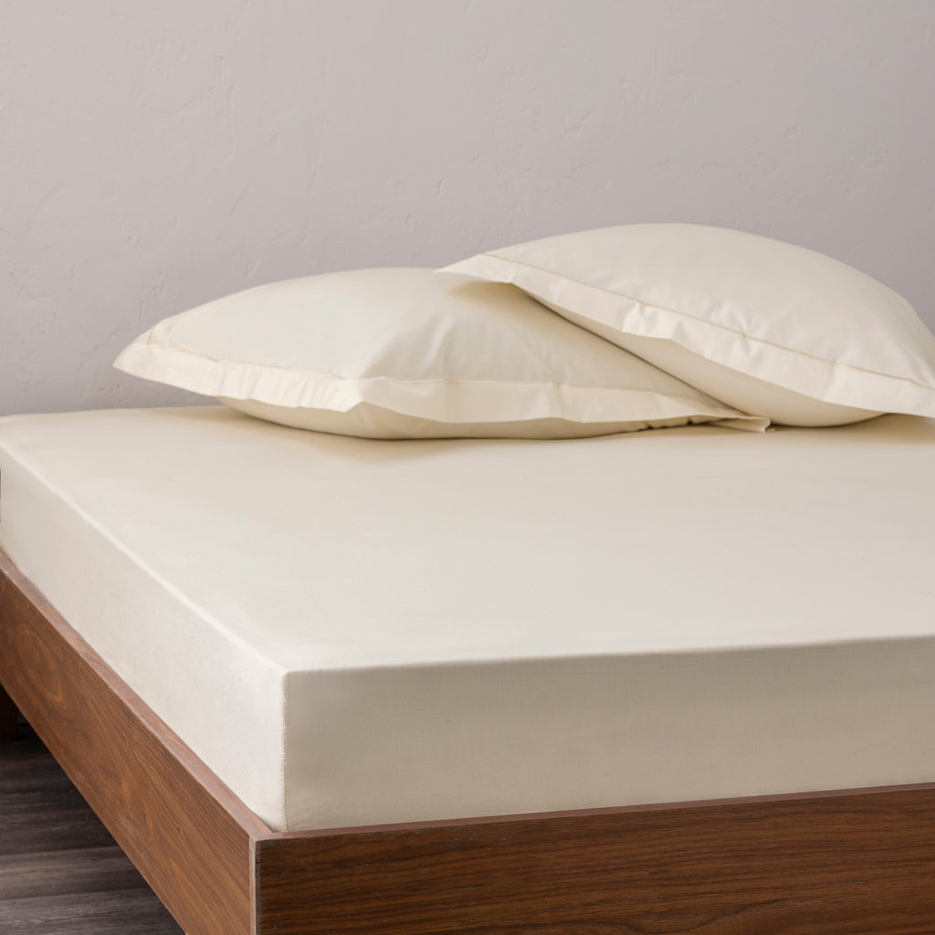 Fitted Sheet - 100% Percale Cotton - Ivory