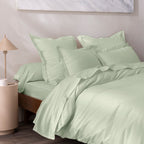 Drap Housse - 100% Percale Coton - Vert D'Eau