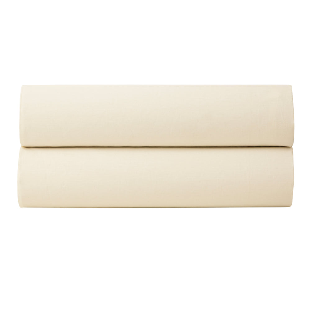 Fitted Sheet - 100% Percale Cotton - Ivory