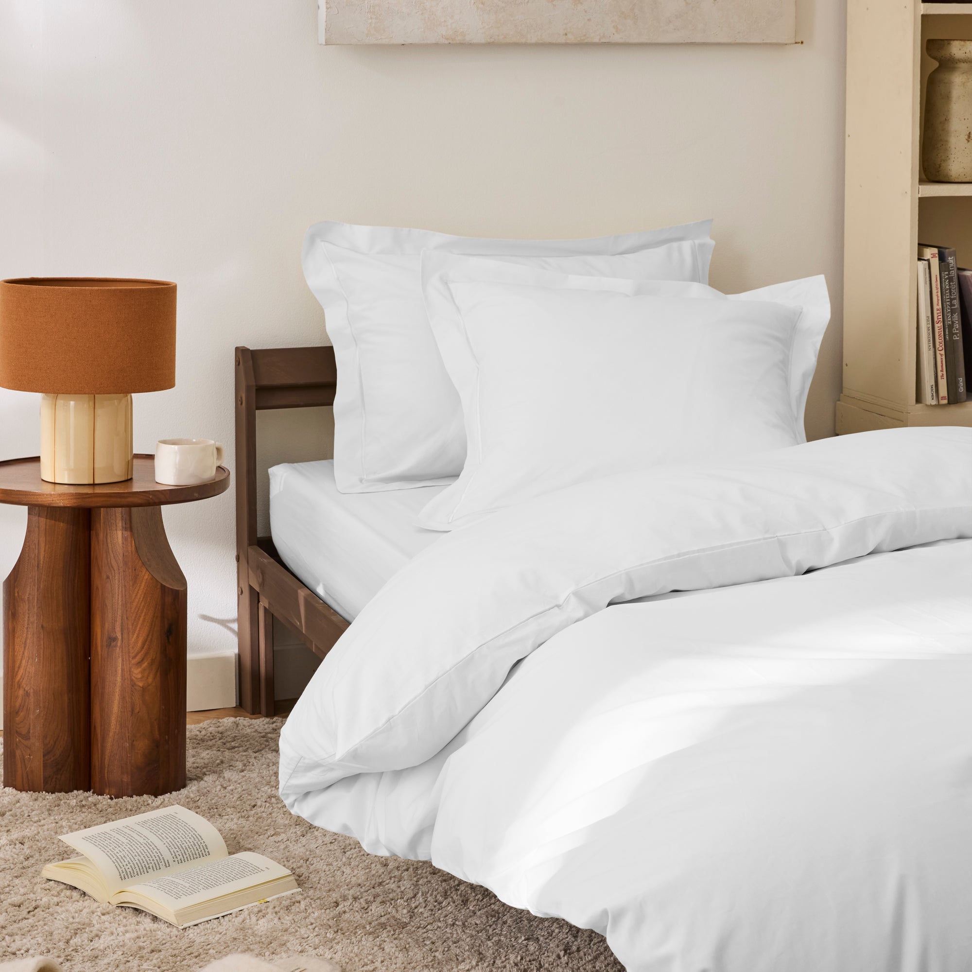 Fitted Sheet - 100% Percale Cotton - Snow