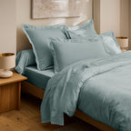 “Prestige” Fitted Sheet - Cotton Satin - Celadon