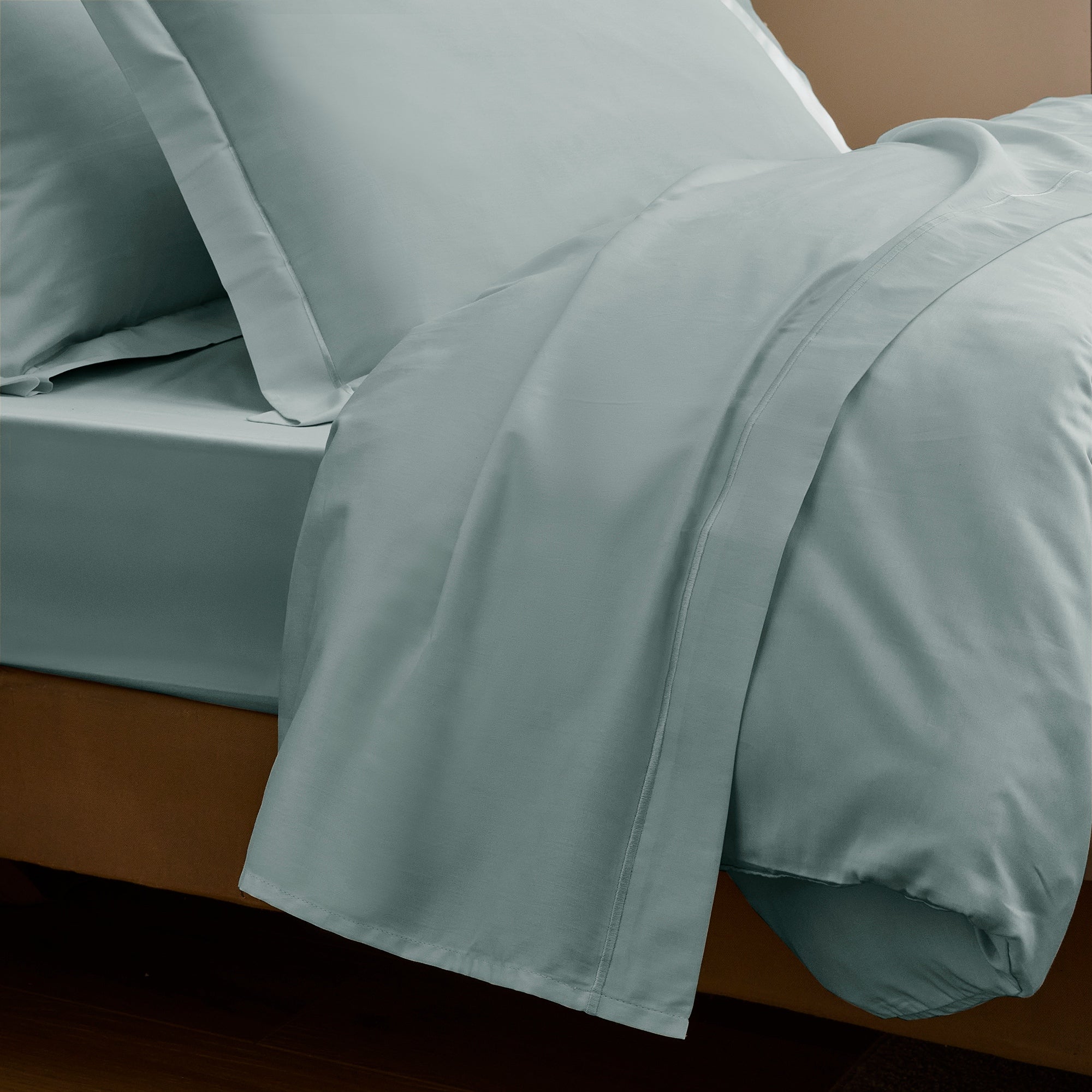 “Prestige” Fitted Sheet - Cotton Satin - Celadon