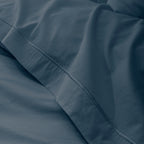 Drap Plat - 100% Percale Coton - Bleu Encre