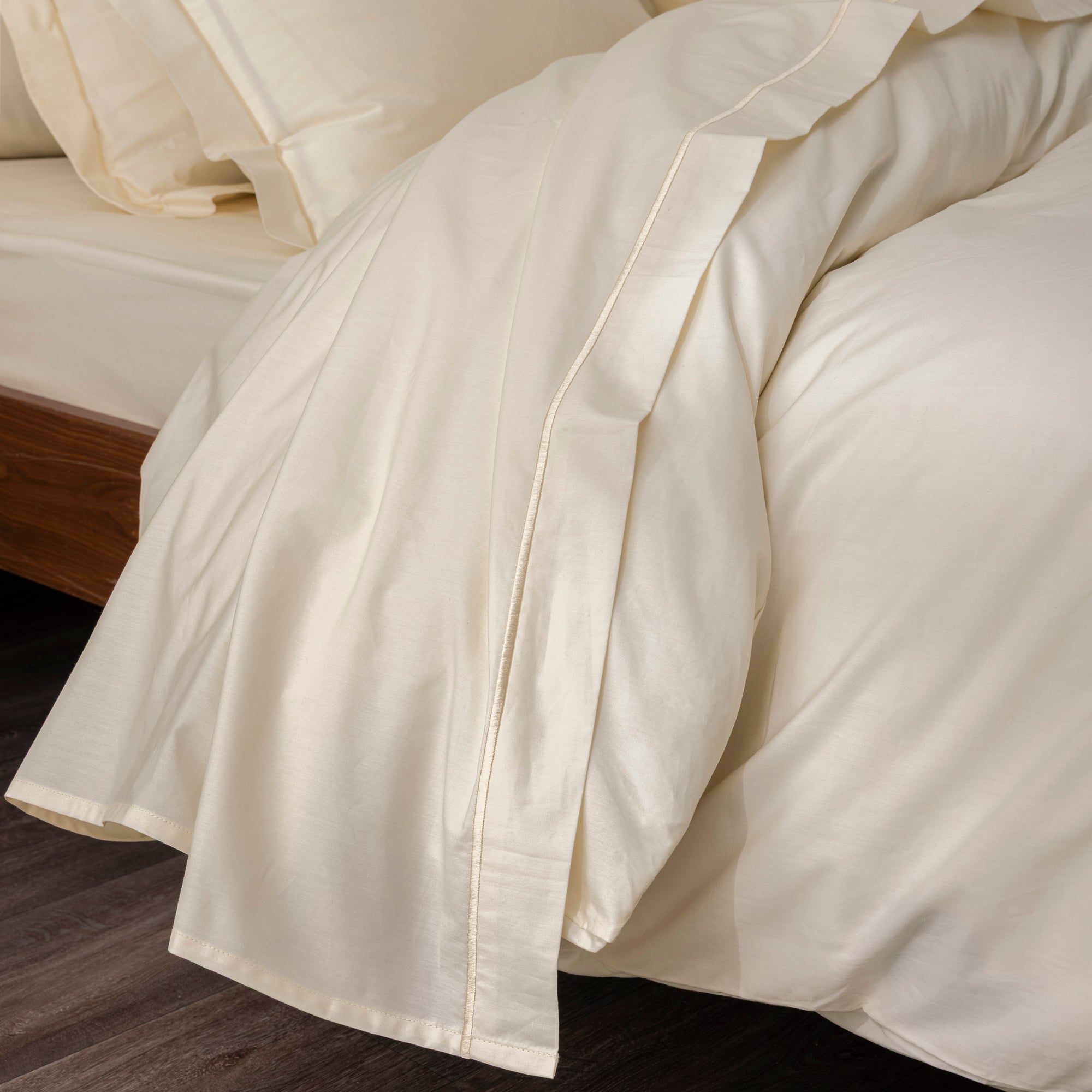 Flat Sheet - 100% Percale Cotton - Ivory