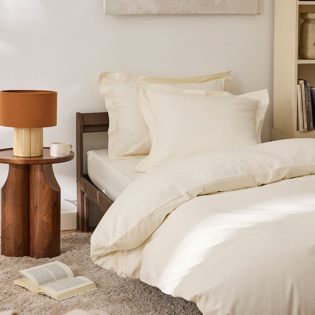 Flat Sheet - 100% Percale Cotton - Ivory
