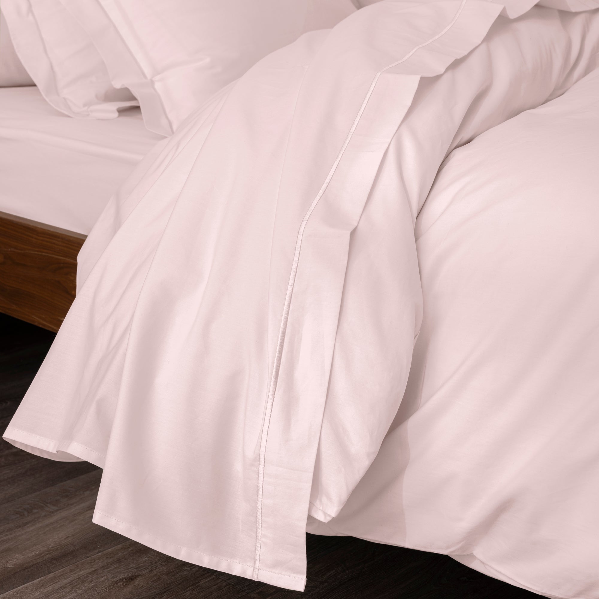 Drap Plat - 100% Percale Coton - Rose