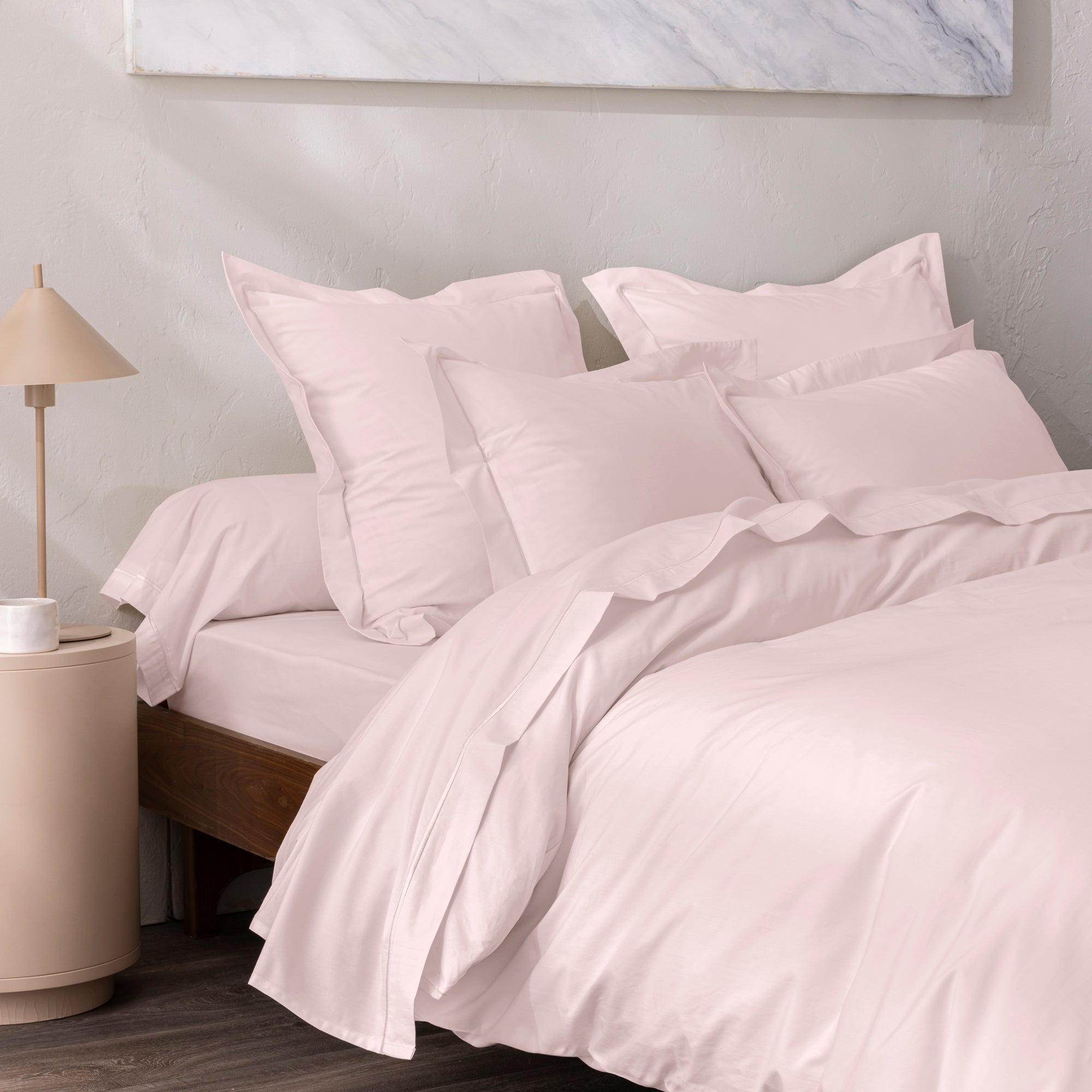 Drap Plat - 100% Percale Coton - Rose