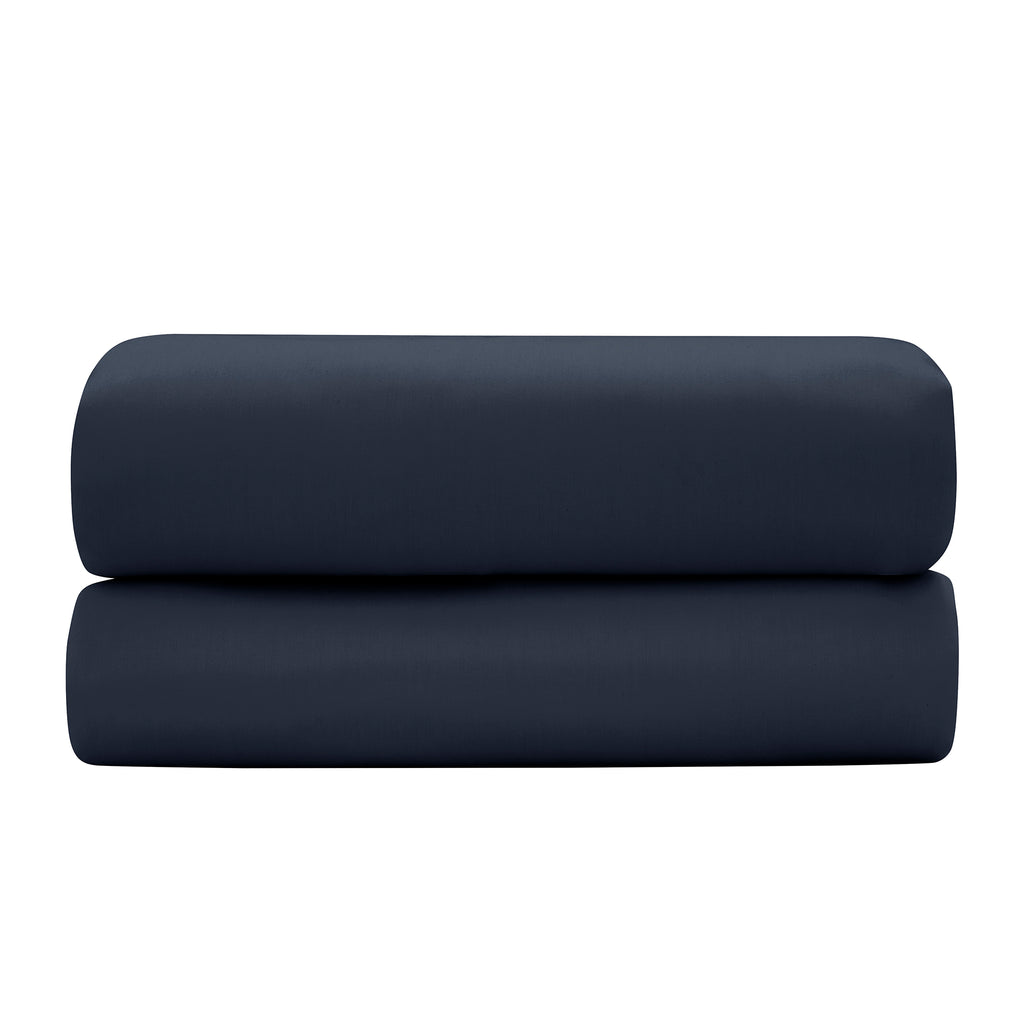 “Prestige” Flat Sheet - Cotton Satin - Velvet Blue