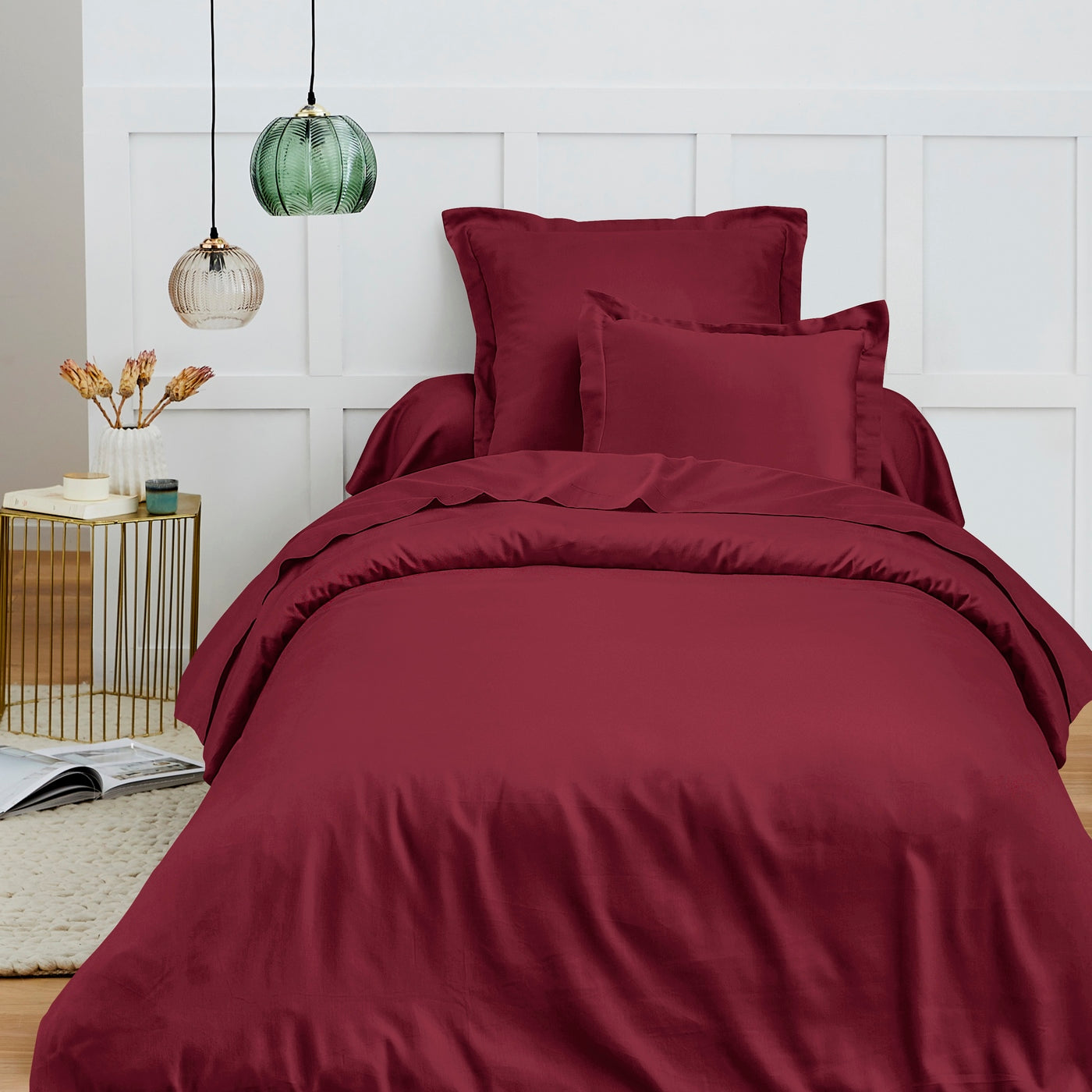 Duvet Cover - 100% Cotton - Garnet