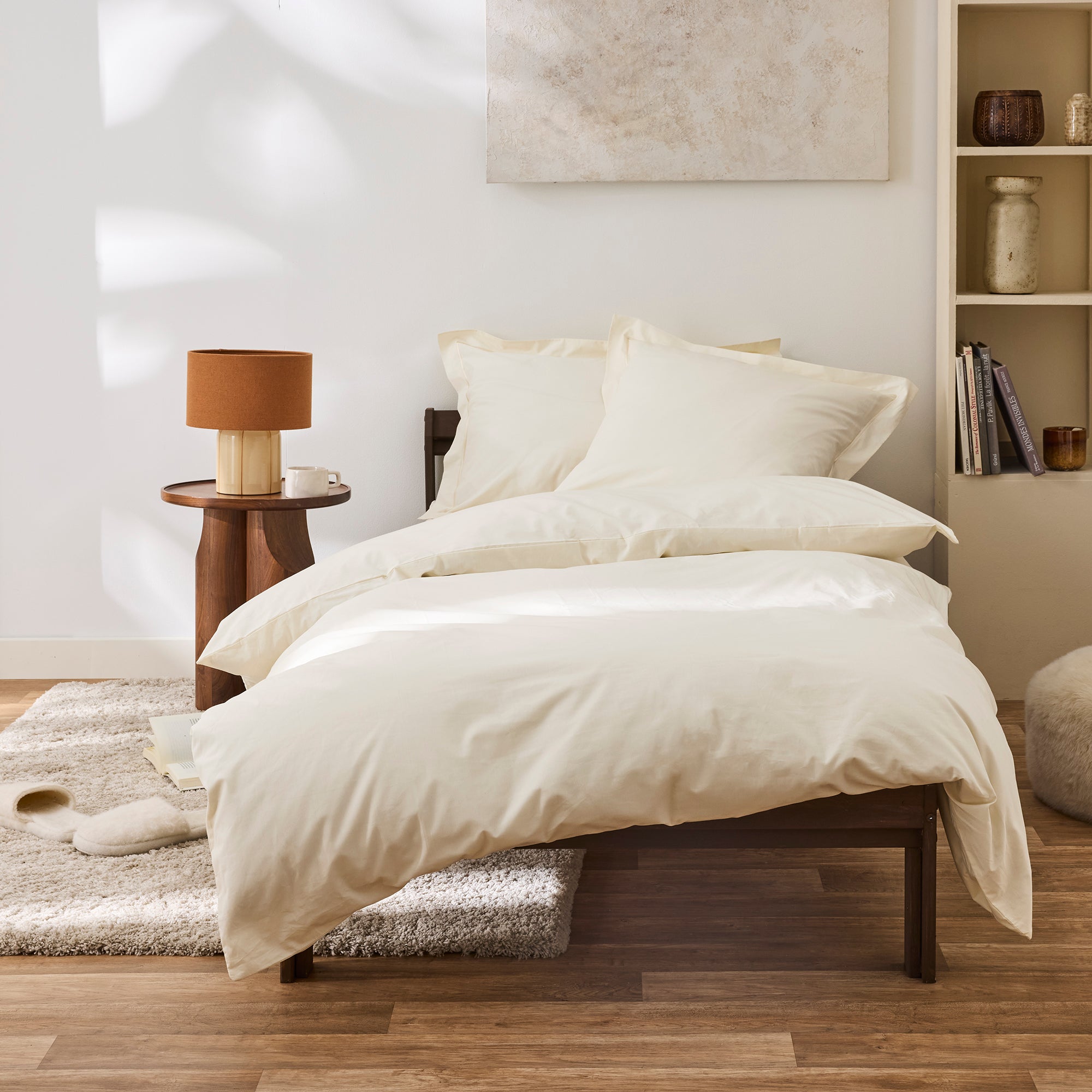 Housse De Couette - 100% Percale Coton - Ivoire