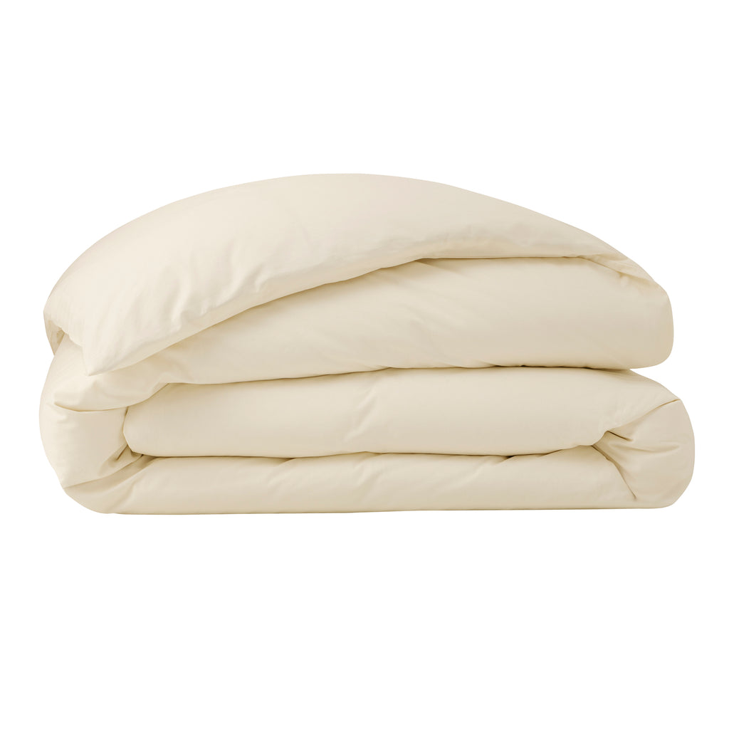 Housse De Couette - 100% Percale Coton - Ivoire