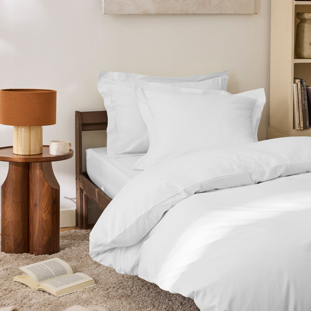 Housse De Couette - 100% Percale Coton - Neige