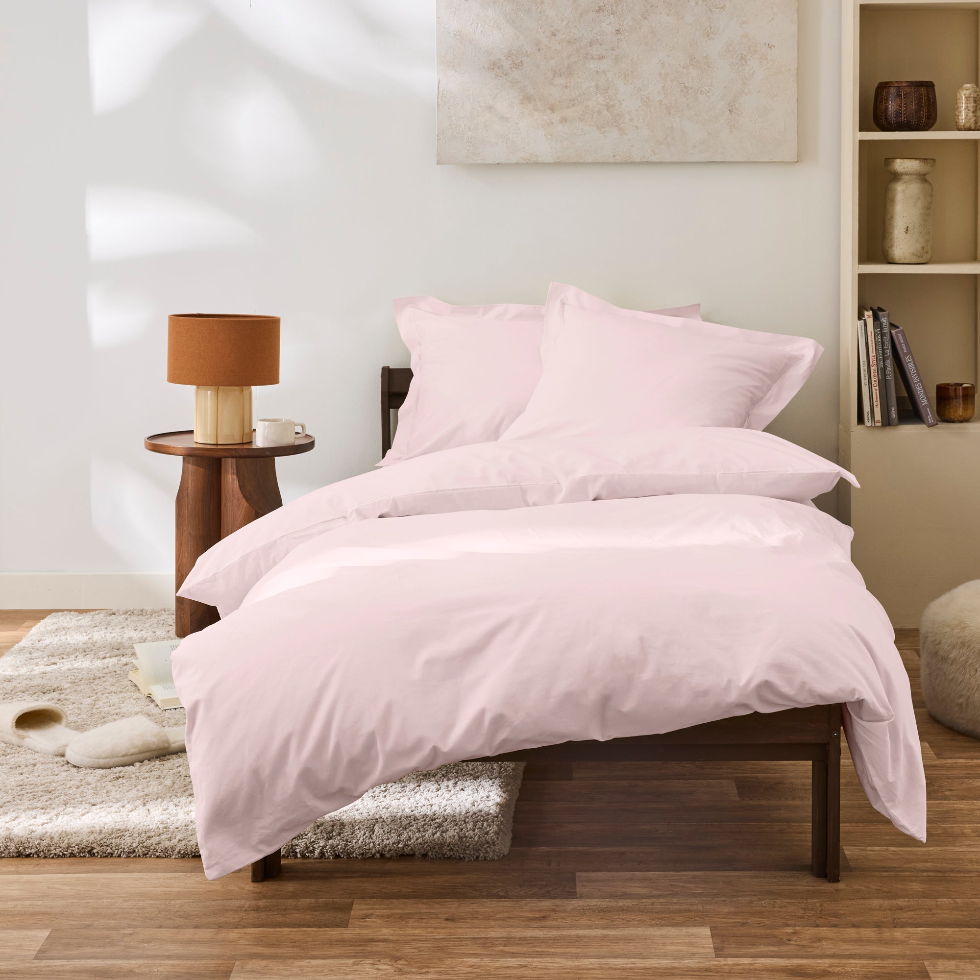 Housse De Couette - 100% Percale Coton - Rose