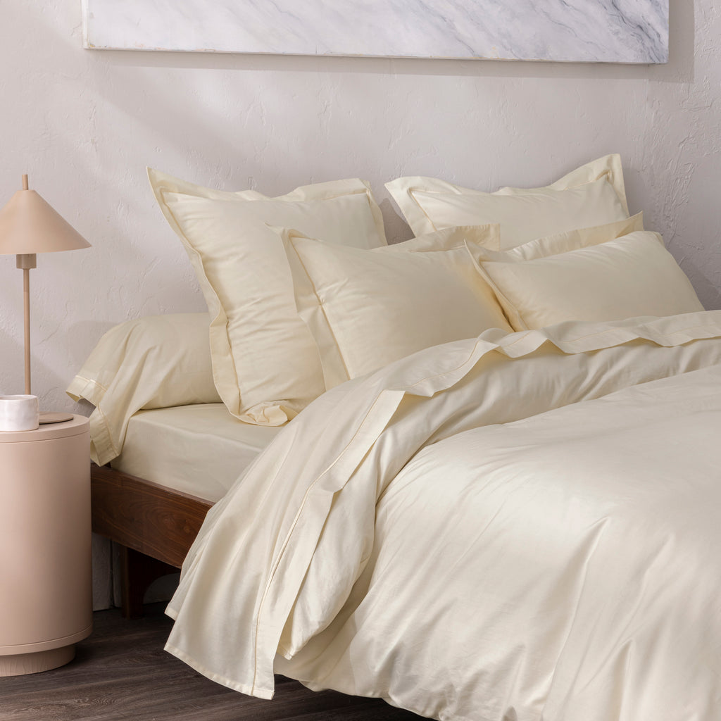 Housse De Couette - 100% Percale Coton - Ivoire