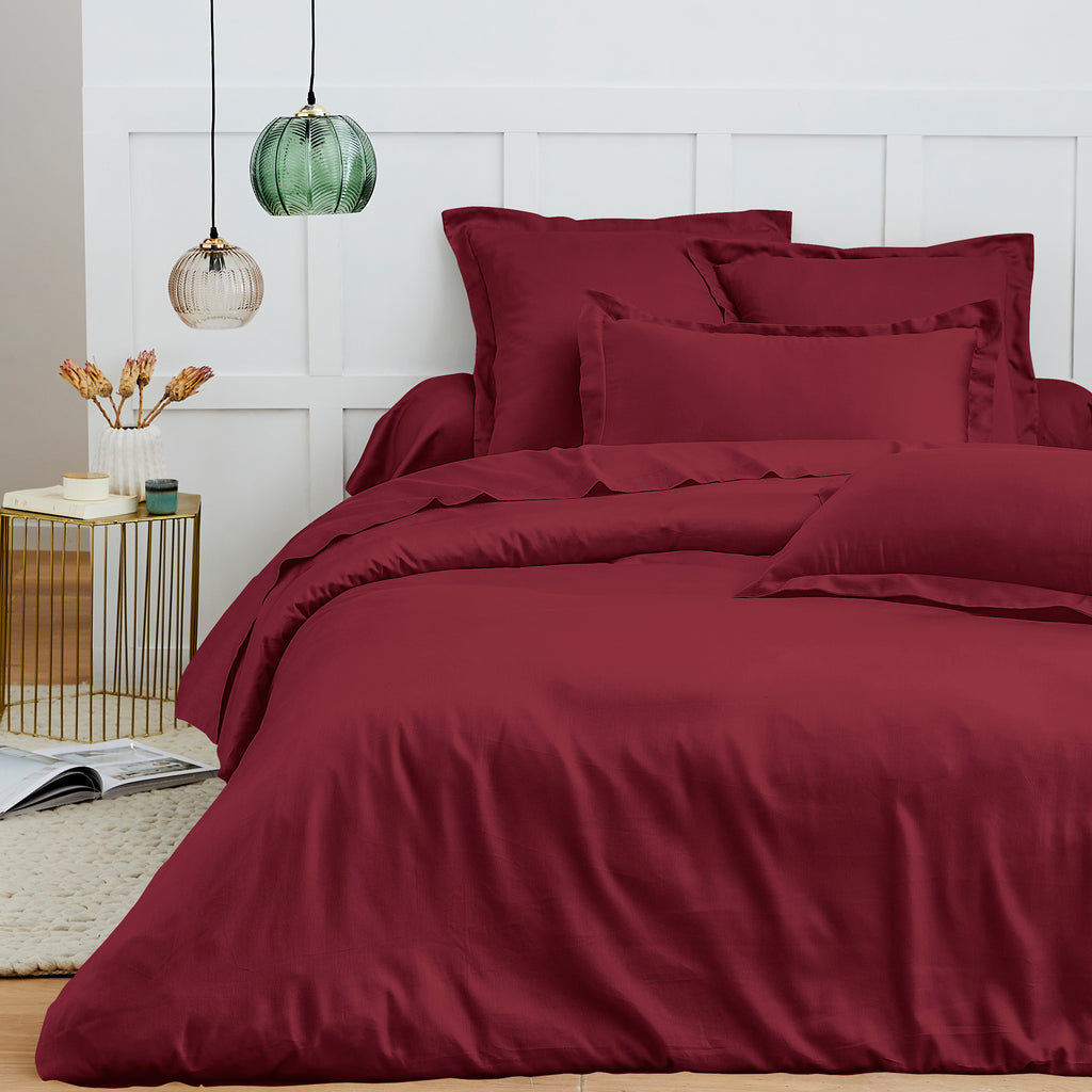 Duvet Cover - 100% Cotton - Garnet