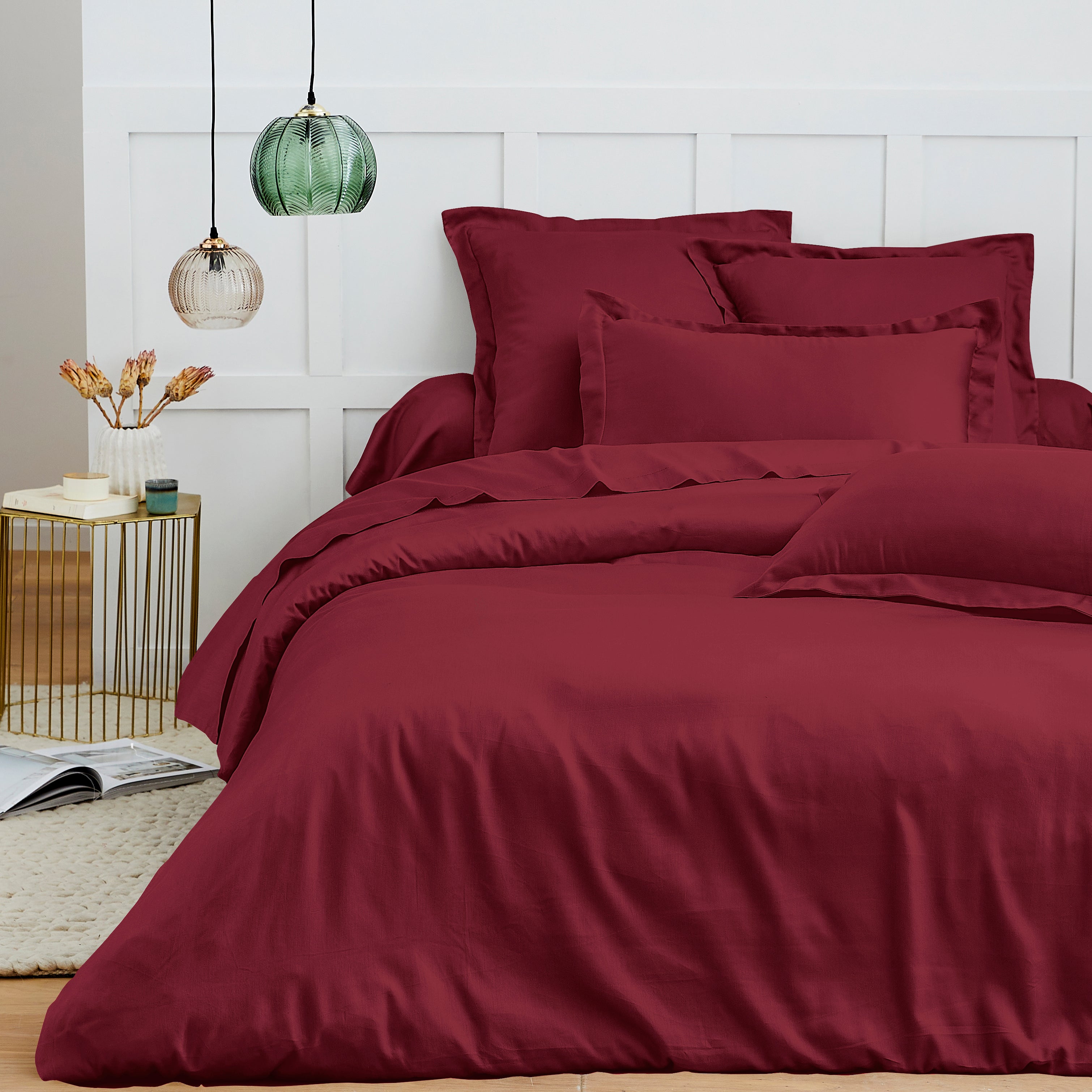 Duvet Cover - 100% Cotton - Garnet