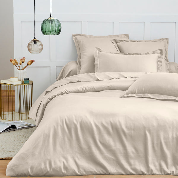 Housse De Couette - 100% Coton - Sable