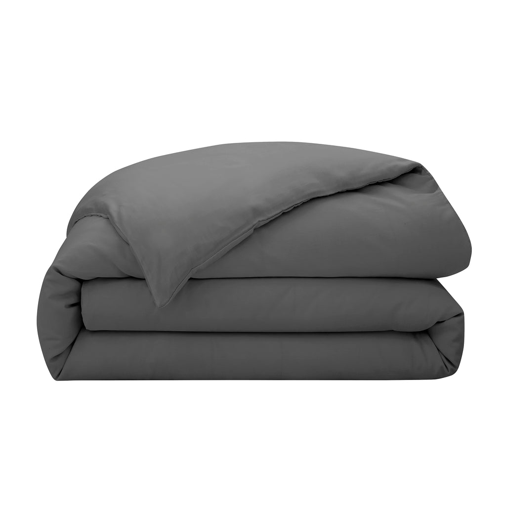 “Prestige” Duvet Cover - Cotton Sateen - Graphite