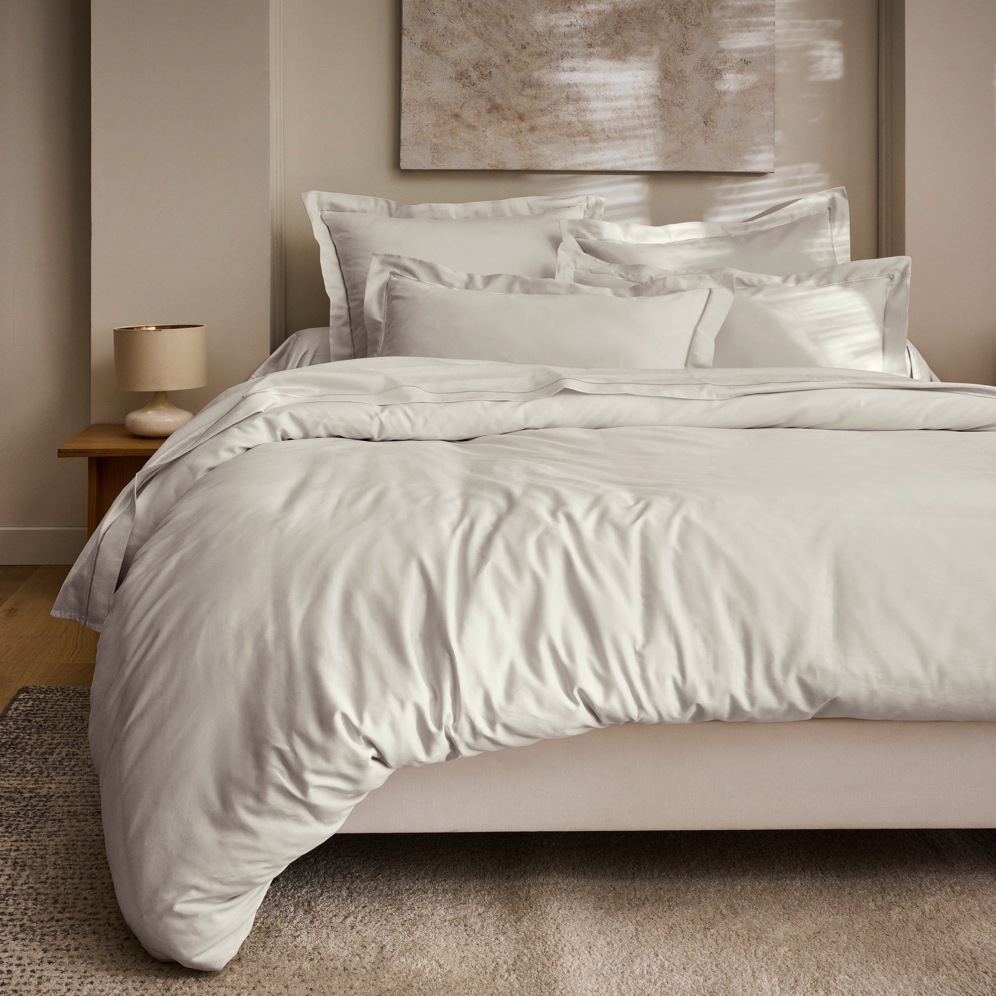 Housse De Couette "Prestige" - Satin De Coton - Sable