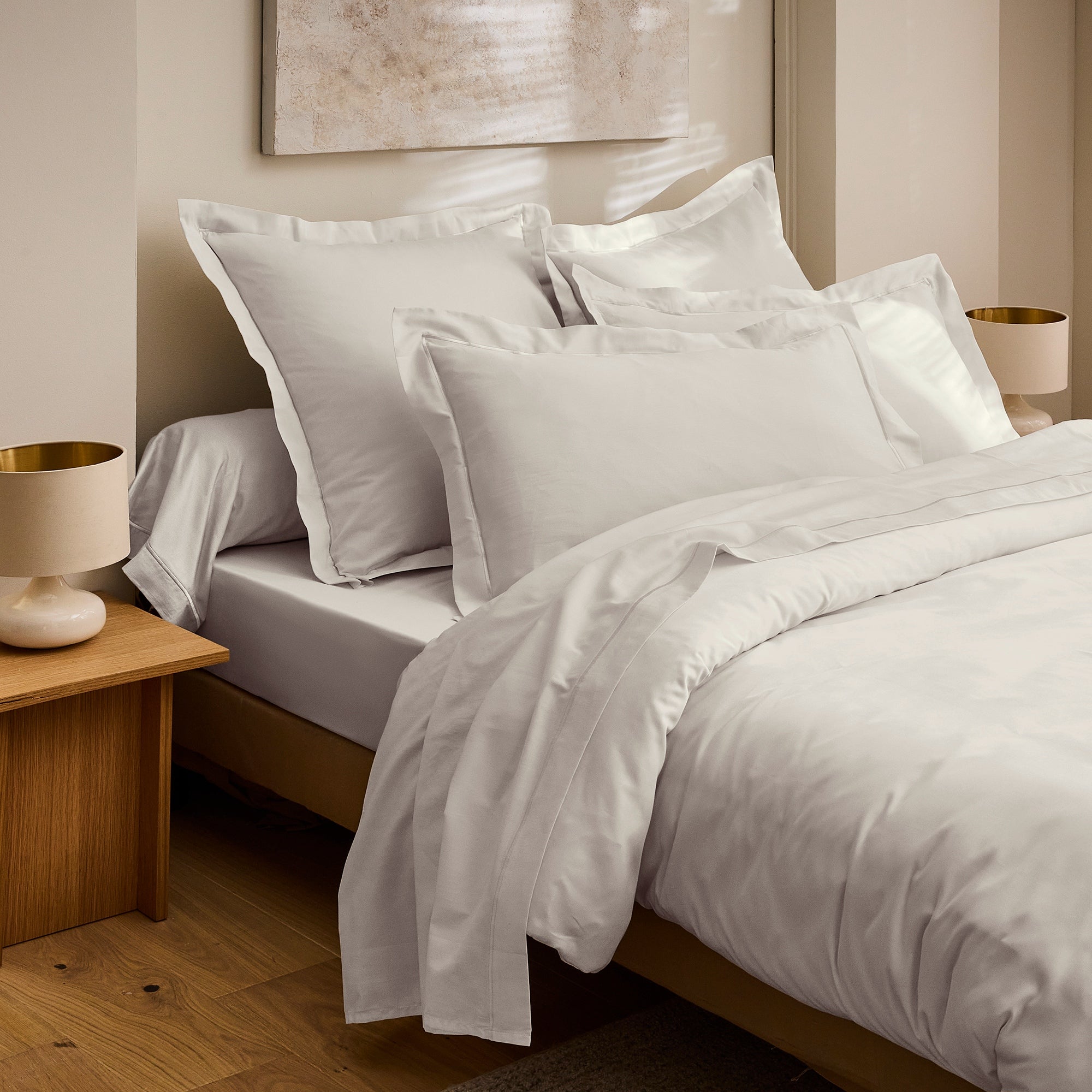 Housse De Couette "Prestige" - Satin De Coton - Sable