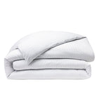 “Prestige” Duvet Cover - 100% Combed Cotton Sateen With Fine Stripes - White