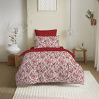 Pack Complet Imprimé (Housse De Couette + Taie(s) + Drap Housse) - 100% Coton 57 Fils - Berangere Rouge
