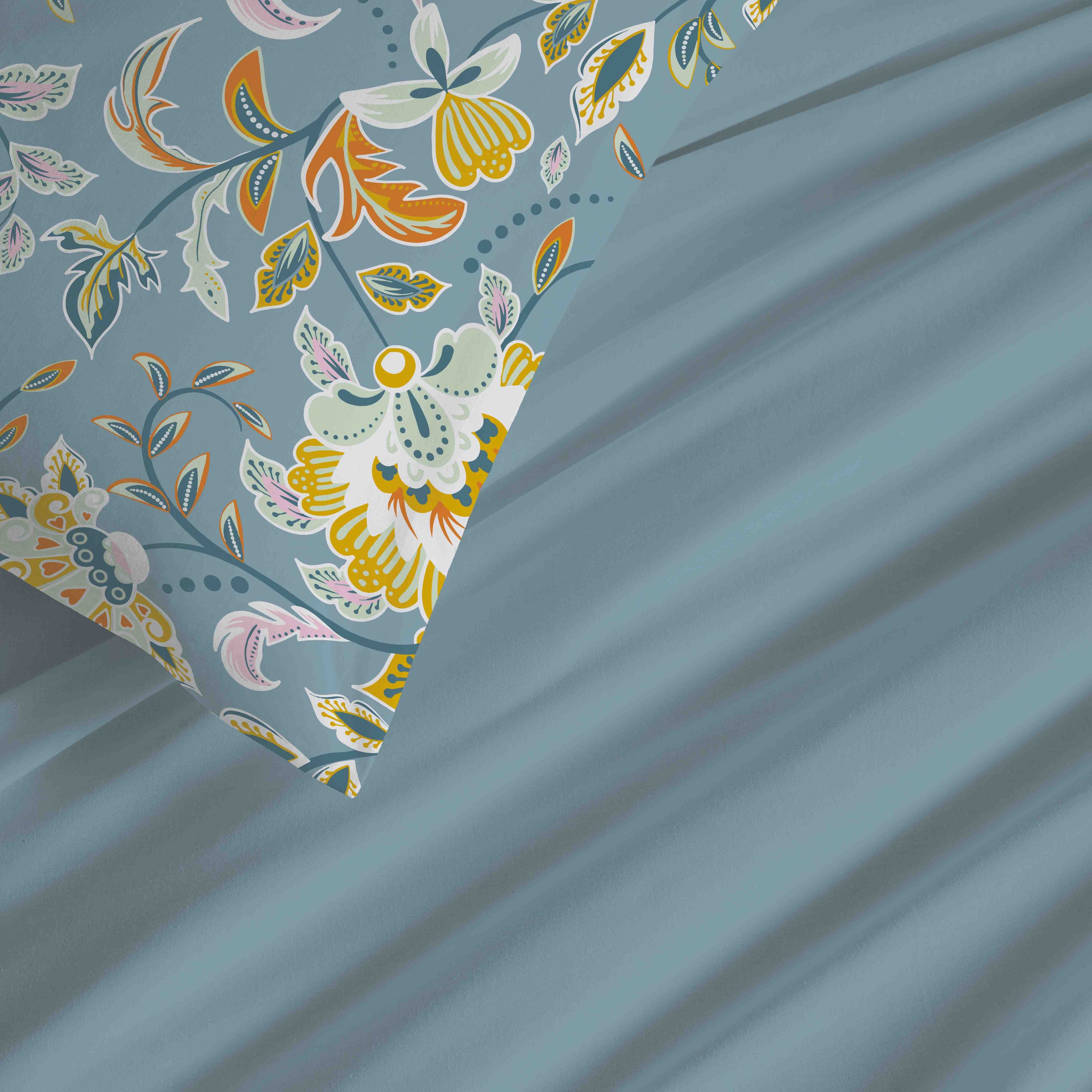 Pack Housse De Couette - 100% Coton - Bergame Turquoise