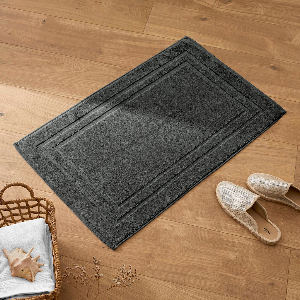 "Spa" Bath Mat - 100% Cotton - Slate
