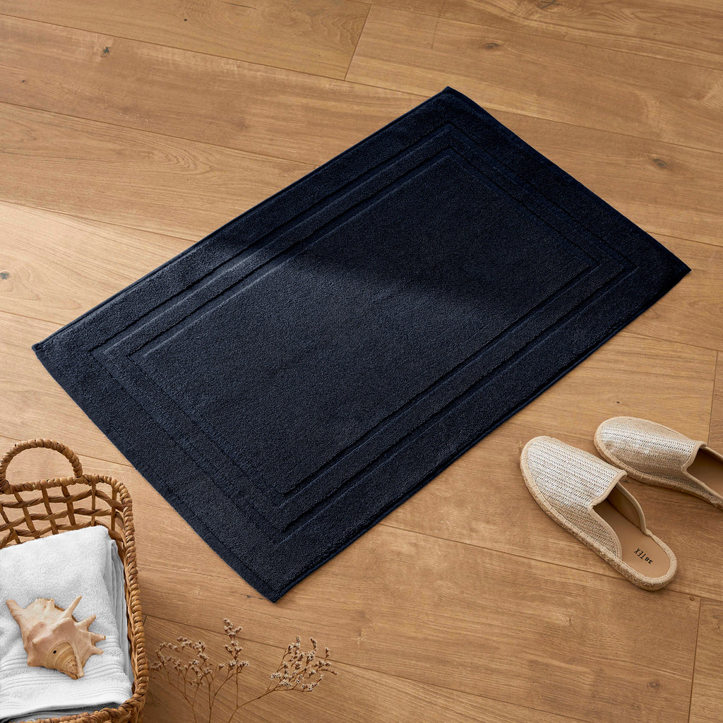 Alfombra de Baño "Spa" - 100% Algodón - Azul Medianoche