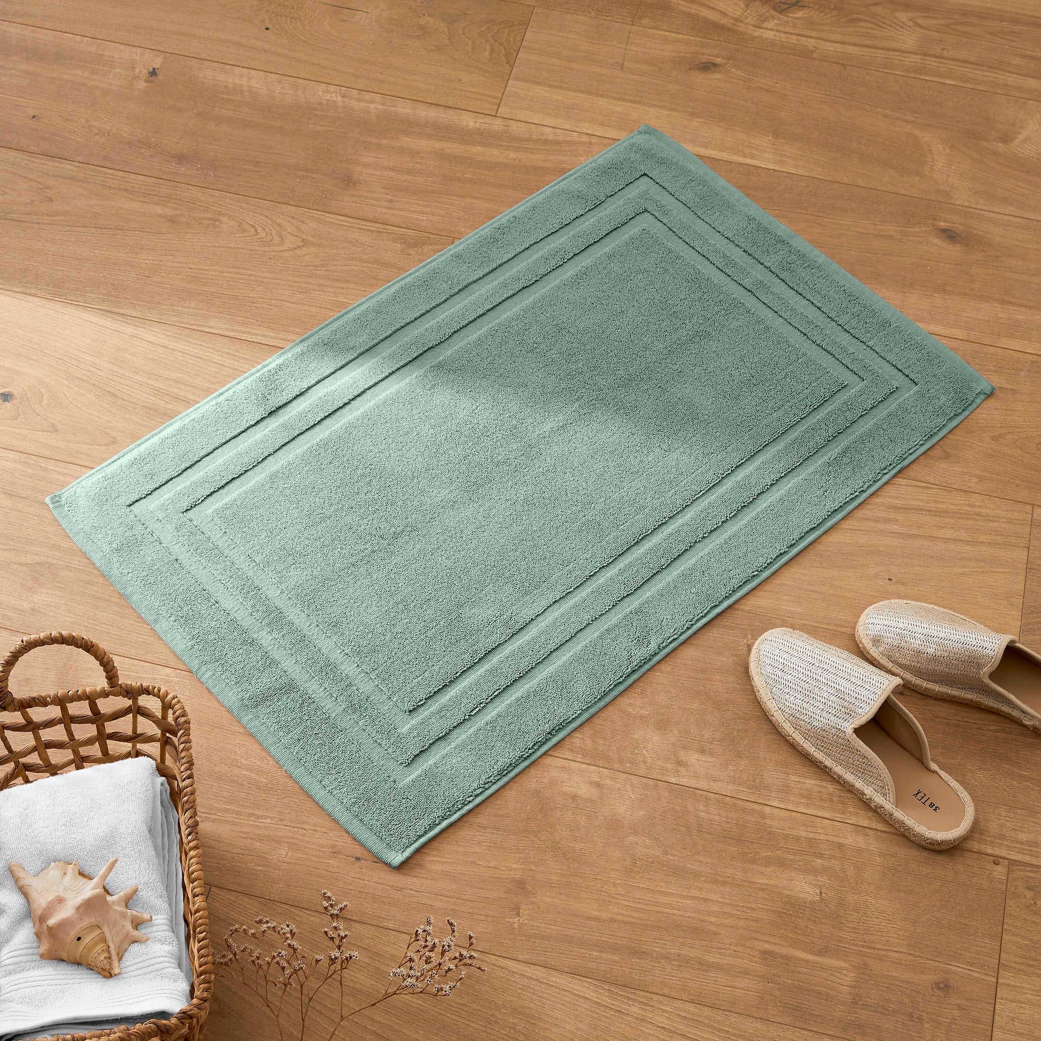 Alfombra de Baño "Spa" - 100% Algodón - Menta