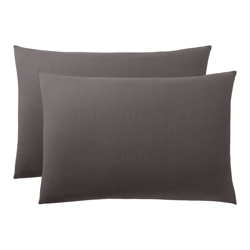 Taie D'Oreiller - 100% Coton - Ardoise