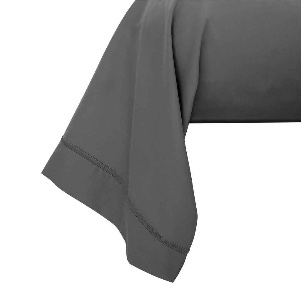 “Prestige” Bolster Case - Cotton Satin - Graphite