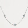 "Colors" Topaz Necklace 3.15/9 - 375/1000 White Gold