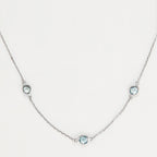 "Colors" Topaz Necklace 3.15/9 - 375/1000 White Gold