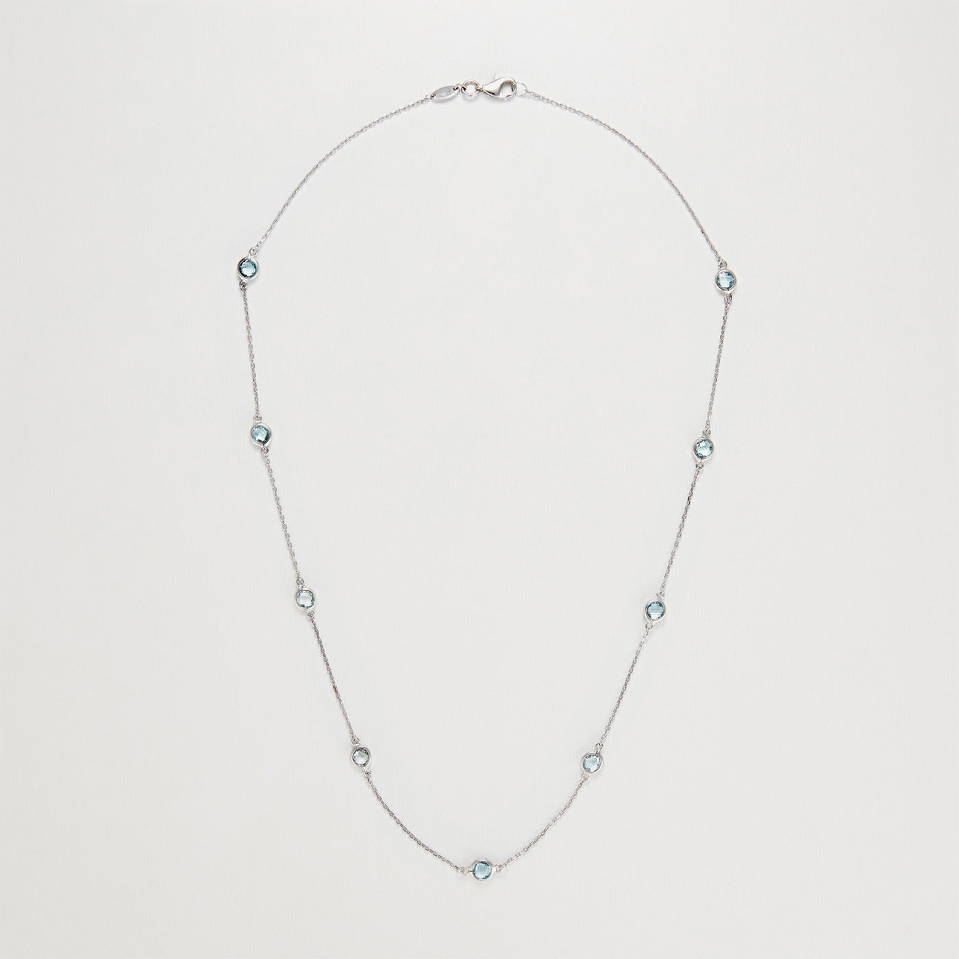 "Colors" Topaz Necklace 3.15/9 - 375/1000 White Gold