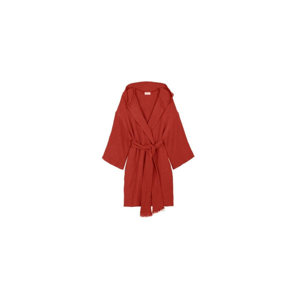 Kimono À Capuche En Gaze De Coton - Crawl - Terre Brulée