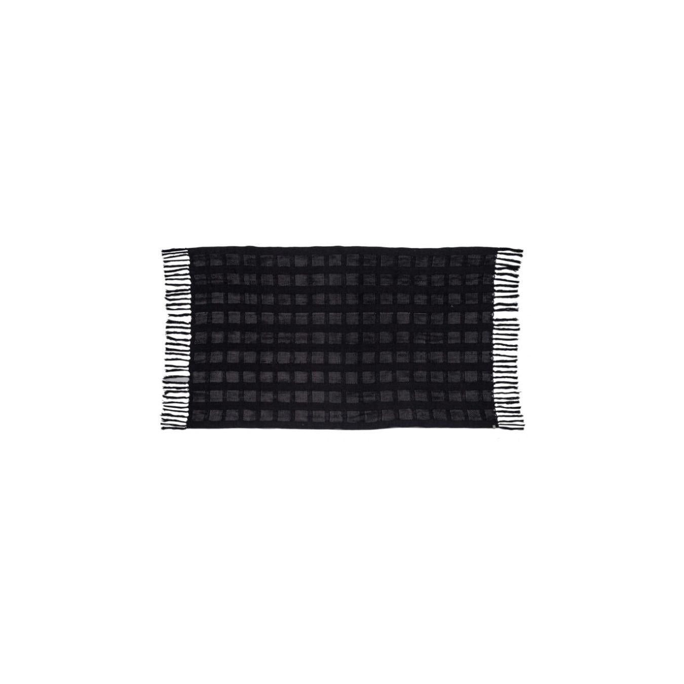 Plaid En Coton - Crepite - Noir