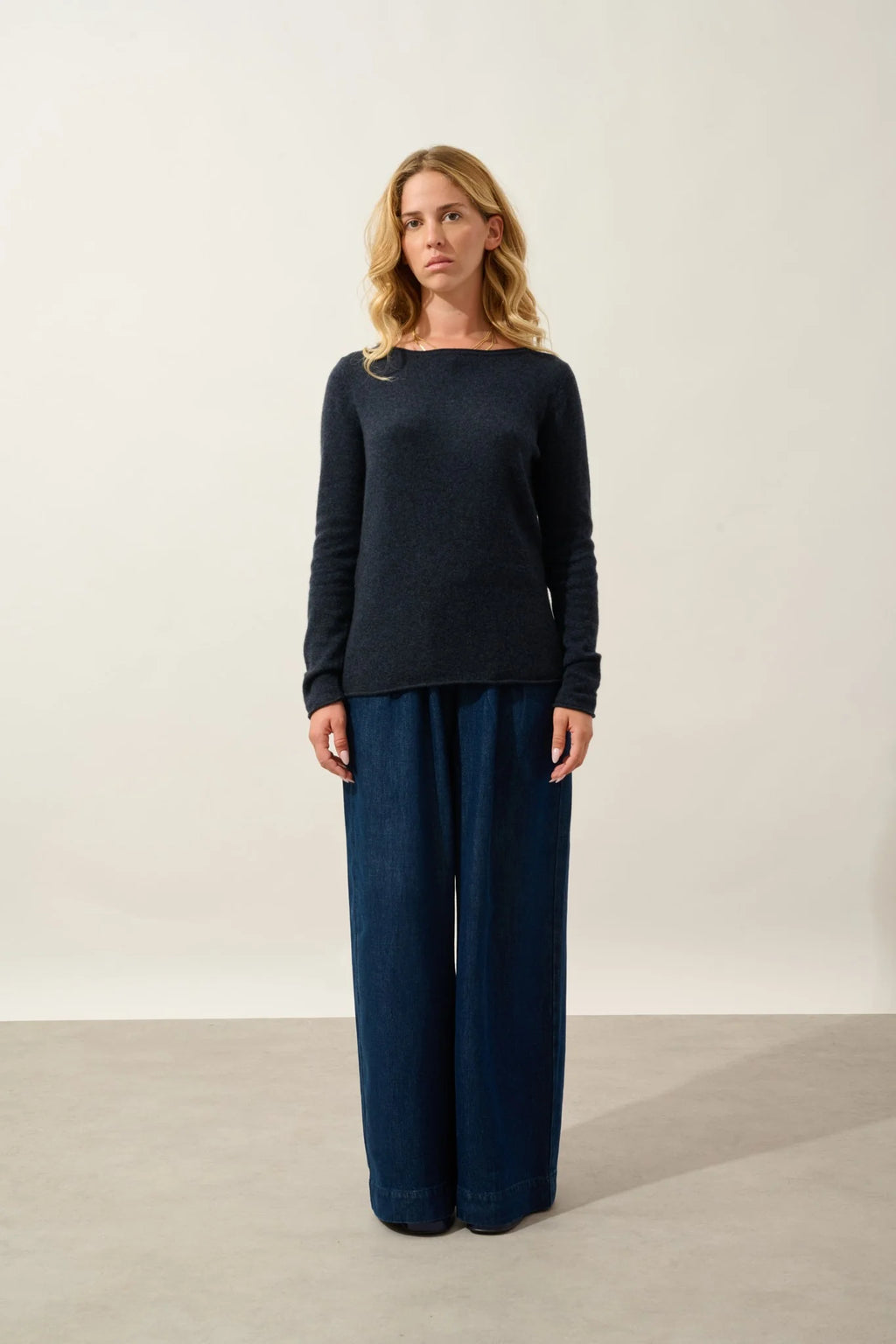 Boat-Neck Jumper - Criou - Caviar