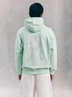 Sweat Capuche Unisexe Fresque Vert D'Eau