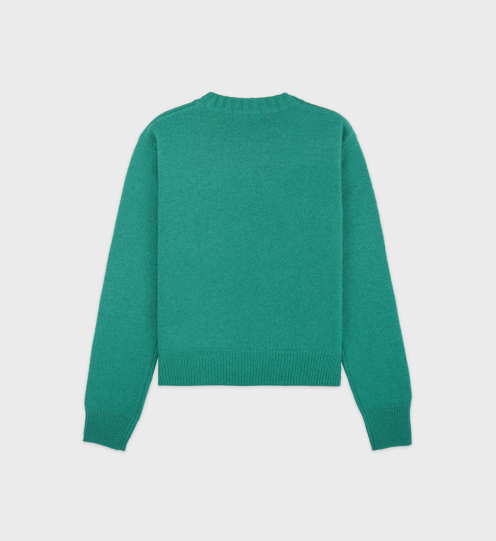 Pull Col Rond Crown Cashmere - Green - Femme