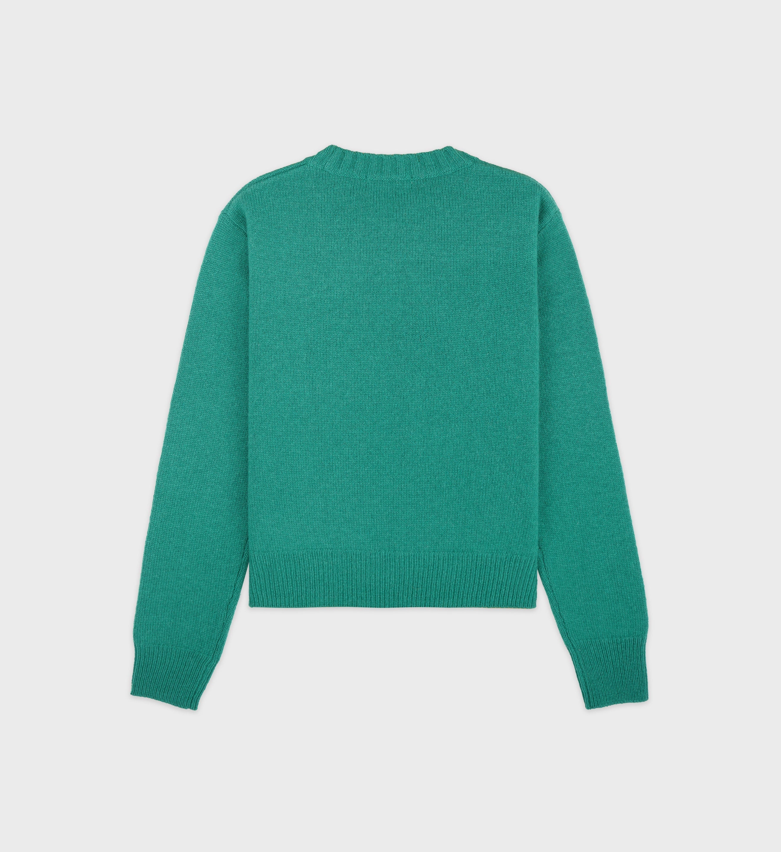 Pull Col Rond Crown Cashmere - Green - Femme