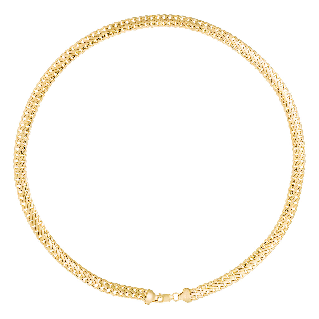 Collier" - Nathalia" - Maille Ovale - Or Jaune 375/1000