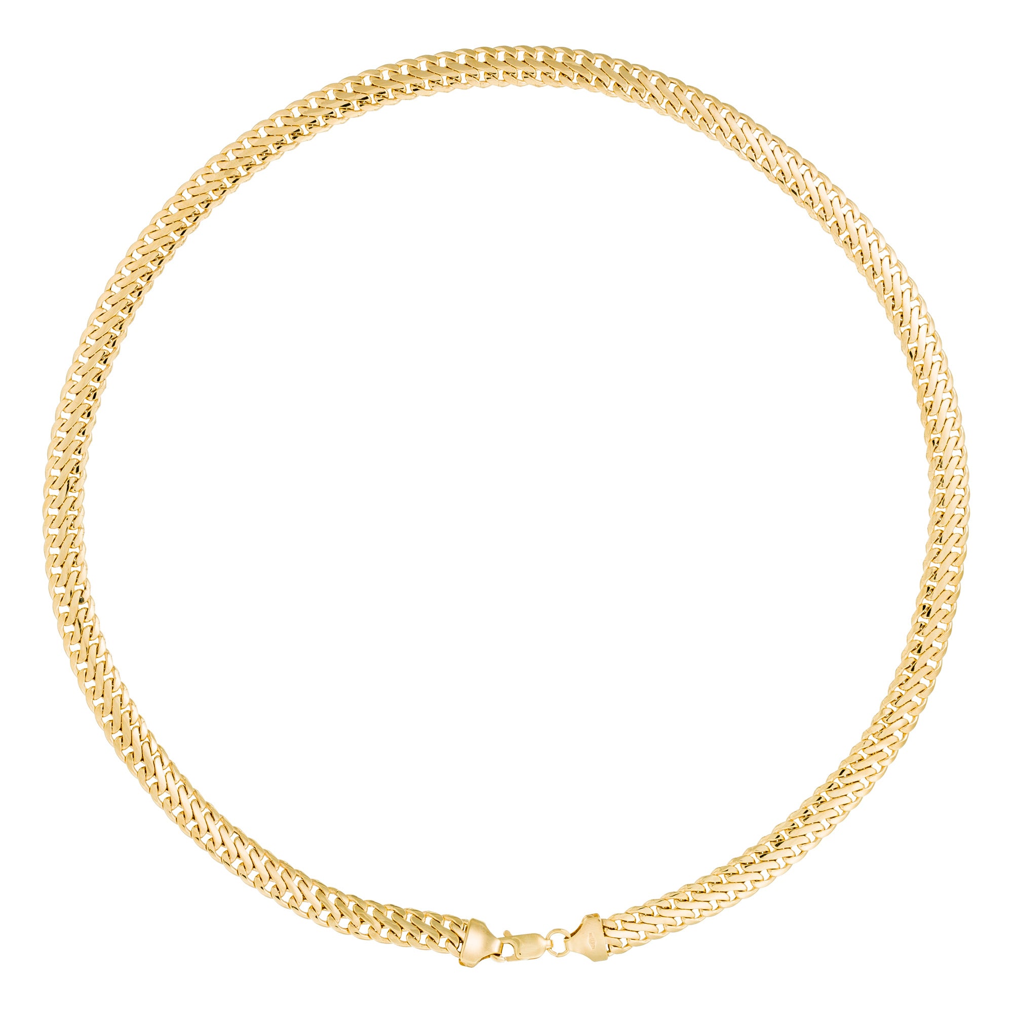 Collier" - Nathalia" - Maille Ovale - Or Jaune 375/1000