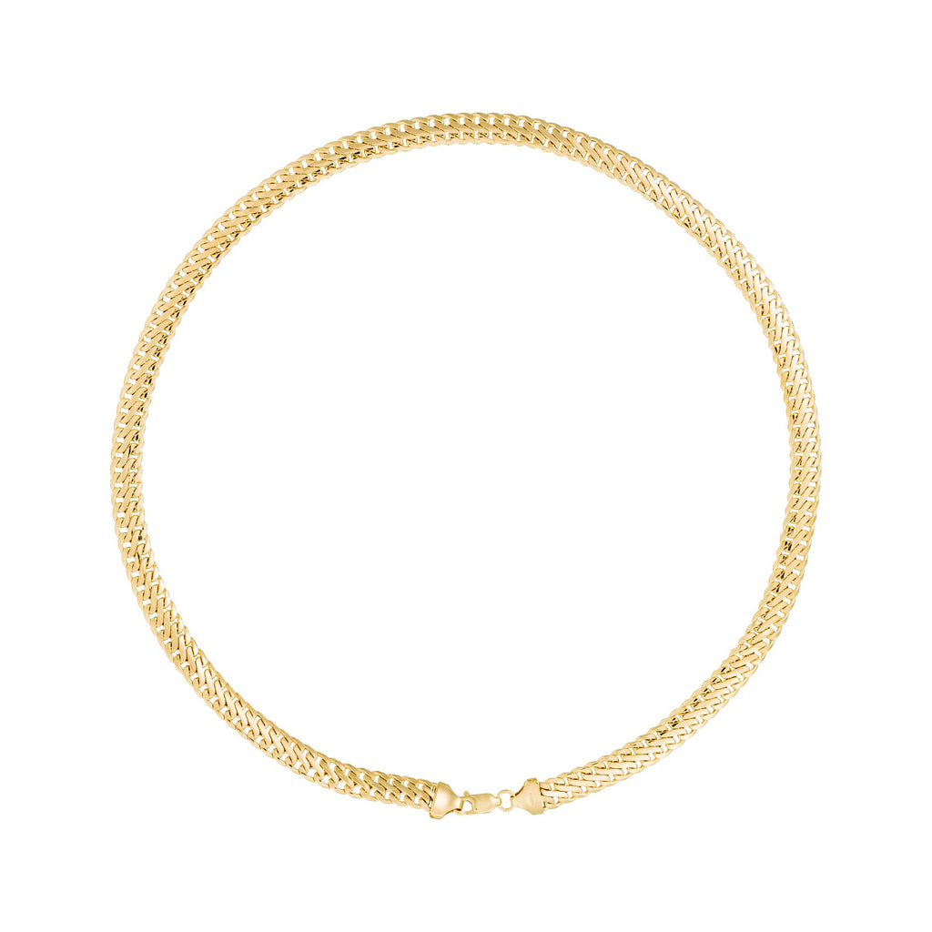 Collier" - Nathalia" - Maille Ovale - Or Jaune 375/1000