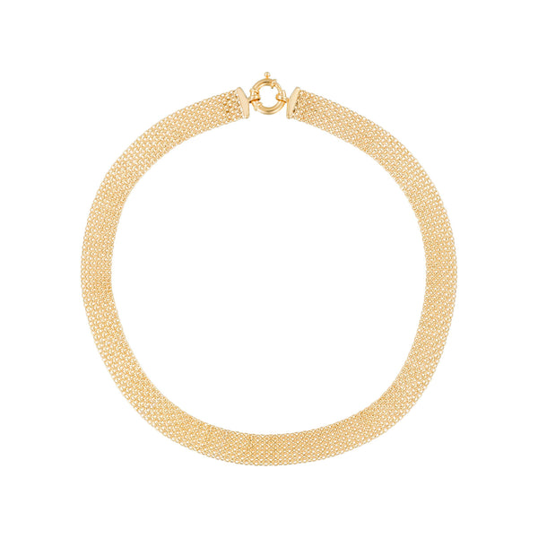 “Maille Calera” Necklace with Buoy Clasp – 375/1000 Yellow Gold