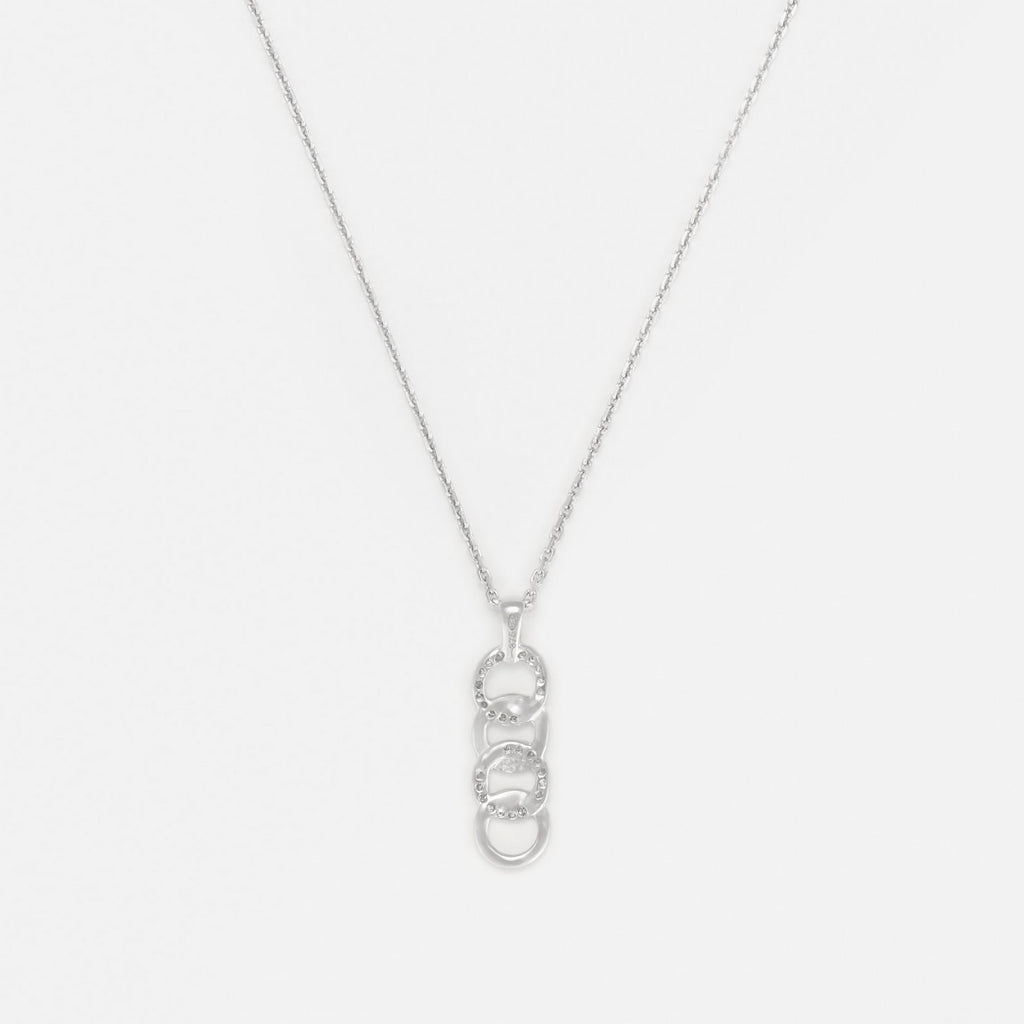 Collar "Rodas Entrelazadas" D0.05/28 - Oro Blanco 375/1000
