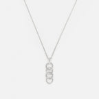 Collar "Rodas Entrelazadas" D0.05/28 - Oro Blanco 375/1000